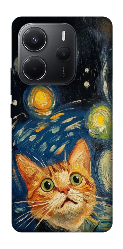 Чехол на Xiaomi Redmi Note 14 4G (Int. version) paint cat фото 1 из 1