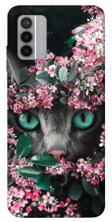 Чохол на Nokia G42 Кіт в квітах фото 1 з 1