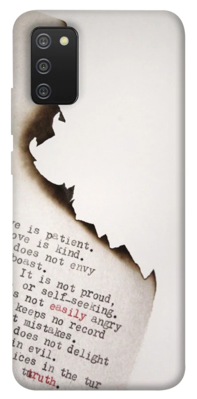 Чехол на Samsung Galaxy A02s Стихи фото 1 из 1