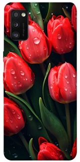 Чохол на Samsung Galaxy A41 Червоні тюльпани фото 1 Чохол на Samsung Galaxy A41 Червоні тюльпани фото 1 з 1