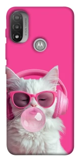 Чохол на Motorola Moto E20 Pink kitty фото 1 з 1