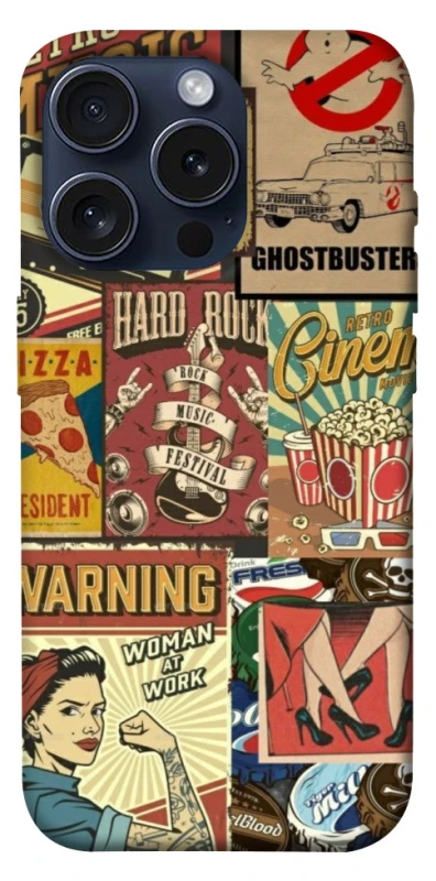 Чохол на Apple iPhone 15 Pro (6.1") Retro collage ver.2 фото 1 з 1