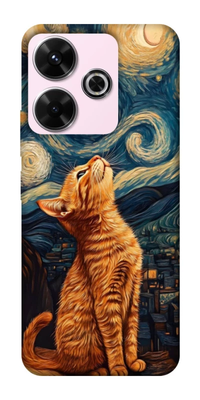 Чохол на Xiaomi Redmi 13 4G van gogh cat фото 1 з 1
