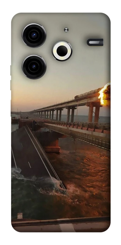 Чехол на TECNO Pova 6 Neo (LI6) Крымский мост устал фото 1 из 1