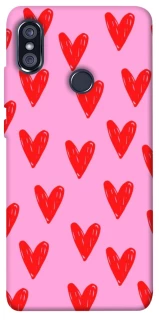 Чехол на Xiaomi Redmi Note 5 Pro / Note 5 (AI Dual Camera) Red hearts 2 фото 1 из 1