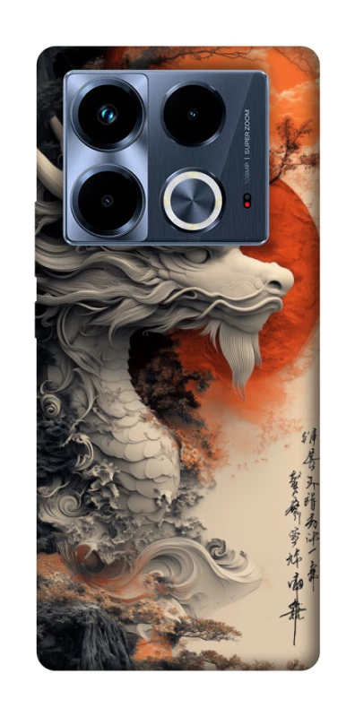 Чехол на Infinix Note 40 4G white dragon фото 1 из 1