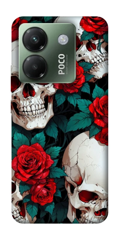 Чехол на Xiaomi Poco M7 pro 5G skull and rose фото 1 из 1