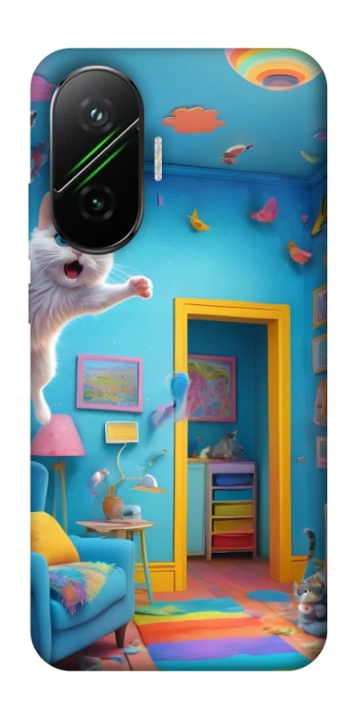 Чохол на Xiaomi Poco F7 crazy cat фото 1 з 1