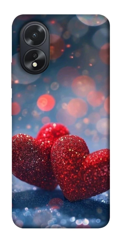 Чехол на Oppo A38 Red hearts фото 1 из 1