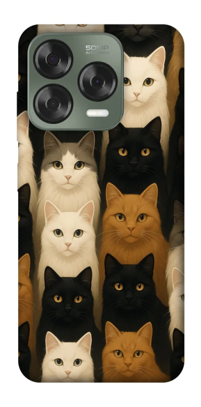 Чохол на ZTE Nubia V70 Design Colorful Cat Collage фото 1 з 1