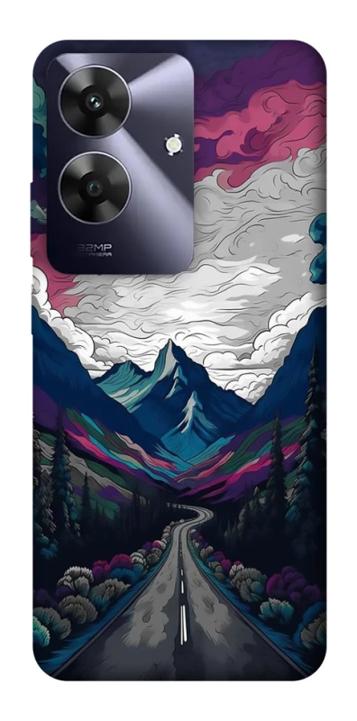Чехол на Realme Note 60 Нарисованные горы фото 1 из 1