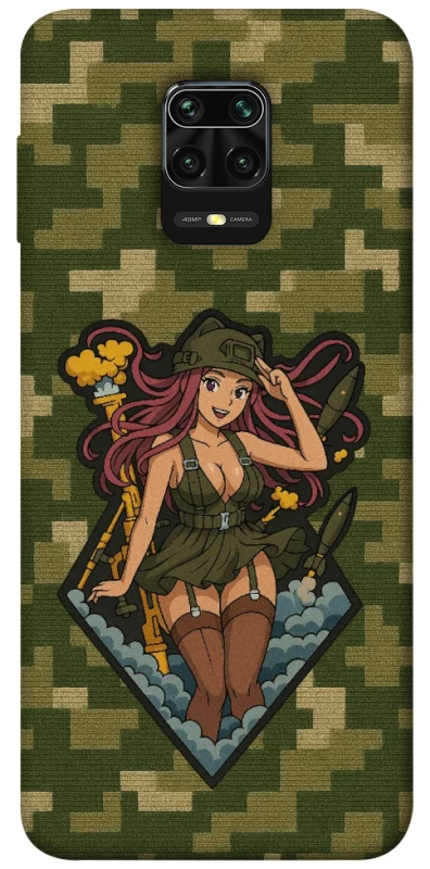 Чохол на Xiaomi Redmi Note 9s / Note 9 Pro / Note 9 Pro Max Military Waifu фото 1 з 1