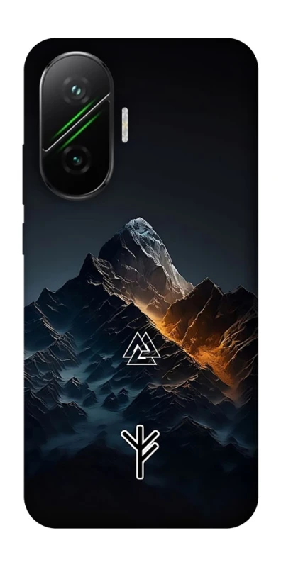 Чехол на Xiaomi Poco F7 Руны в горах фото 1 из 1