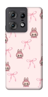 Чехол на Motorola Edge 50 Pro Pink bows and Labubus фото 1 из 1