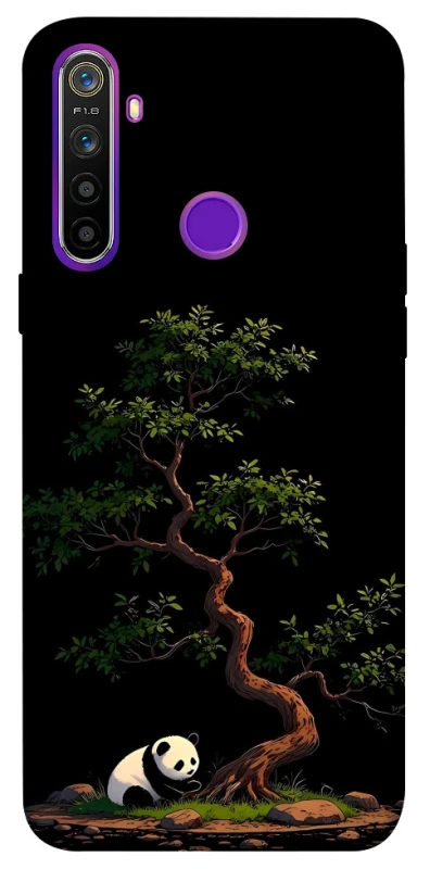 Чохол на Realme 5 Panda and tree фото 1 з 1