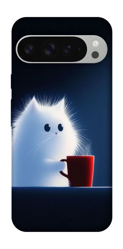Чехол на Google Pixel 9 Pro XL Чехол кот с кофе фото 1 из 1