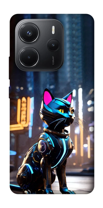 Чехол на Xiaomi Redmi Note 14 4G (Int. version) Cyber cat фото 1 из 1