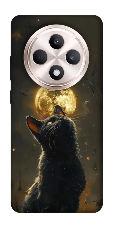 Чохол на Oppo Reno 12 F 4G/5G Кіт під місяцем v2 фото 1 з 1