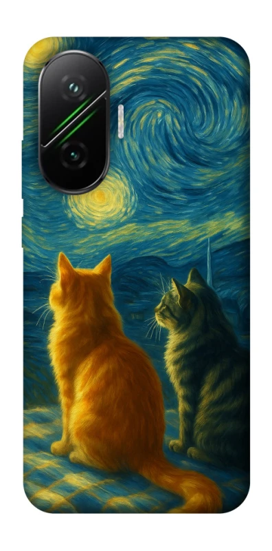 Чохол на Xiaomi Poco F7 Cats under the stars фото 1 з 1