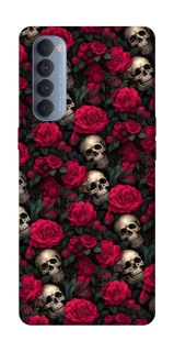 Чехол на Oppo Reno 4 Pro Черепа и розы фото 1 из 1