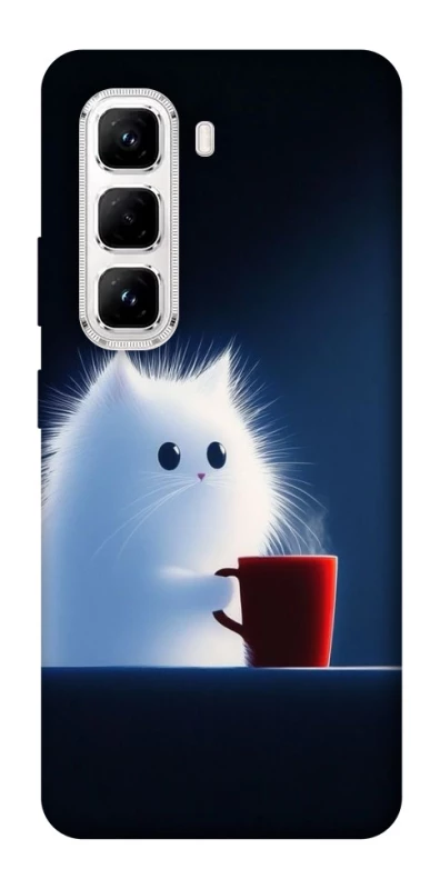 Чохол на Infinix Hot 50 Pro Чохол кіт з кавою фото 1 з 1