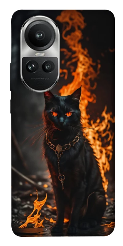 Чохол на Oppo Reno 10 Вогняний кіт фото 1 з 1