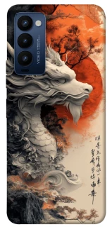 Чехол на TECNO Camon 18 white dragon фото 1 из 1