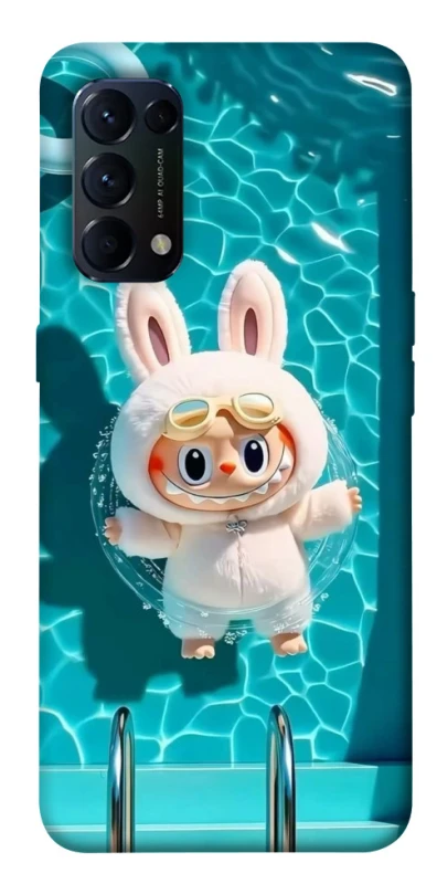 Чохол на Oppo Reno 5 4G Labubu in the pool ver.2 фото 1 з 1