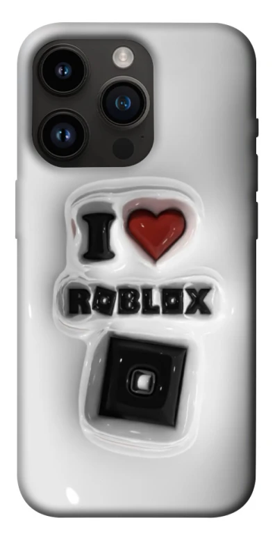 Чохол на Apple iPhone 14 Pro (6.1") I love Roblox фото 1 з 1
