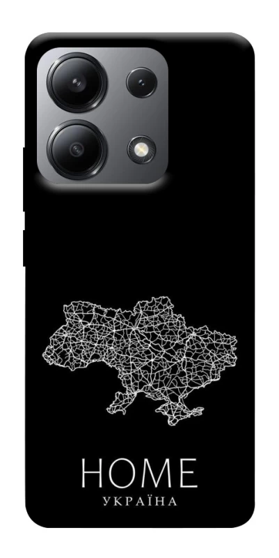 Чехол на Xiaomi Redmi Note 13 4G Ukraine black map фото 1 из 1