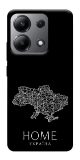 Чехол на Xiaomi Redmi Note 13 4G Ukraine black map фото 1 из 1