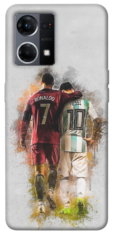Чехол на Oppo Reno 7 4G Ronaldo и Messi фото 1 из 1