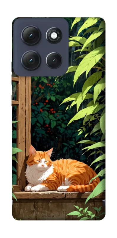 Чехол на Motorola Moto G86 Power red cat фото 1 из 1