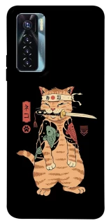 Чехол на TECNO Camon 17 Pro Кот-самурай фото 1 из 1