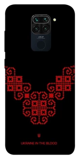 Чехол на Xiaomi Redmi Note 9 / Redmi 10X Черно-красная вышиванка фото 1 из 1