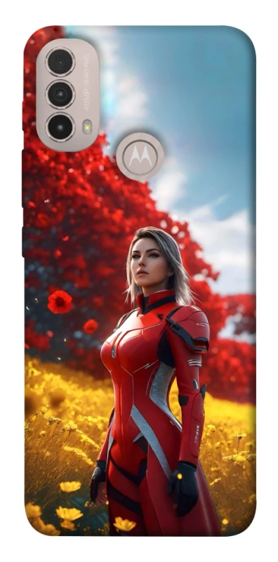 Чохол на Motorola Moto E40 Cyber space girl ver.5 фото 1 з 1