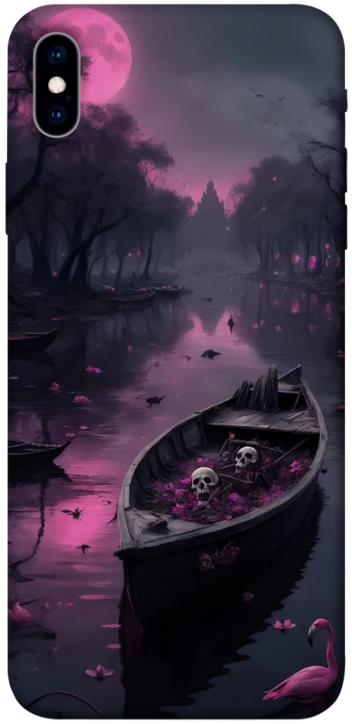 Чехол на Apple iPhone XS Max (6.5") Boat and flamingo фото 1 из 1