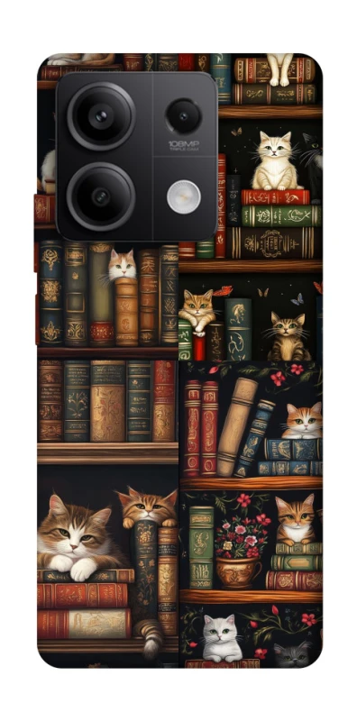 Чохол на Xiaomi Redmi Note 13 5G Cats & Books фото 1 з 1