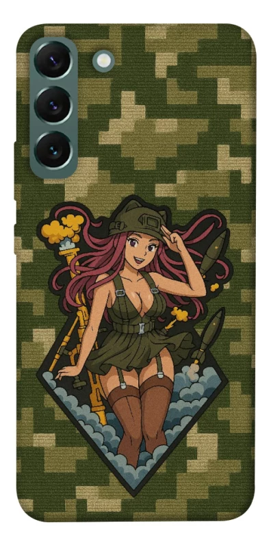 Чохол на Samsung Galaxy S22+ Military Waifu фото 1 з 1