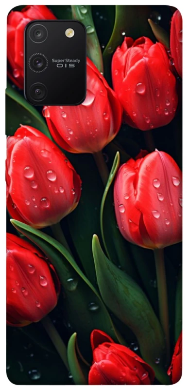 Чохол на Samsung Galaxy S10 Lite Червоні тюльпани фото 1 з 1
