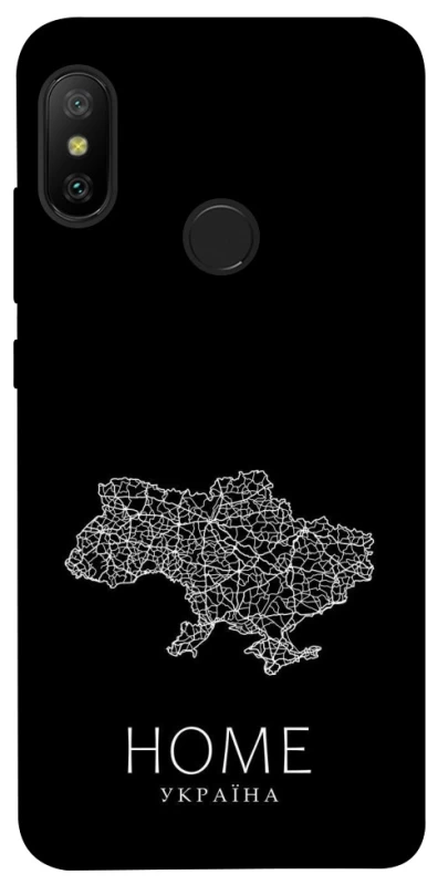 Чохол на Xiaomi Mi A2 Lite / Xiaomi Redmi 6 Pro Ukraine black map фото 1 з 1