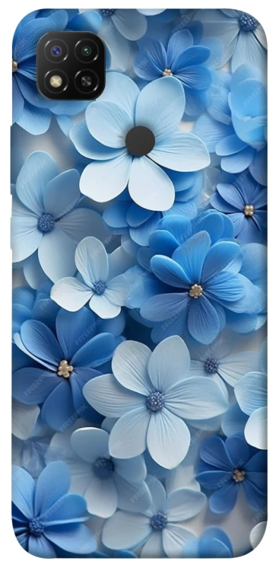 Чехол на Xiaomi Redmi 9C Синие цветы фото 1 из 1
