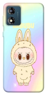 Чохол на Motorola Moto E13 Fluffy Rainbow Labubu фото 1 з 1
