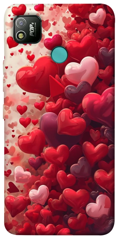 Чохол на TECNO POP 4 Many hearts фото 1 з 1