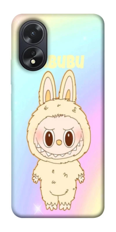 Чохол на Oppo A38 Fluffy Rainbow Labubu фото 1 з 1