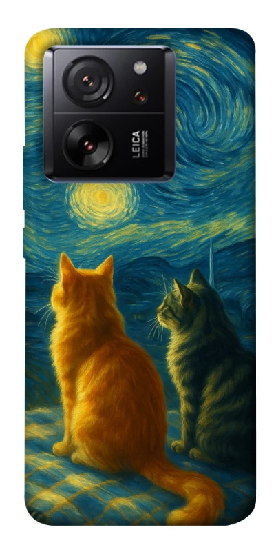 Чохол на Xiaomi 13T Cats under the stars фото 1 з 1