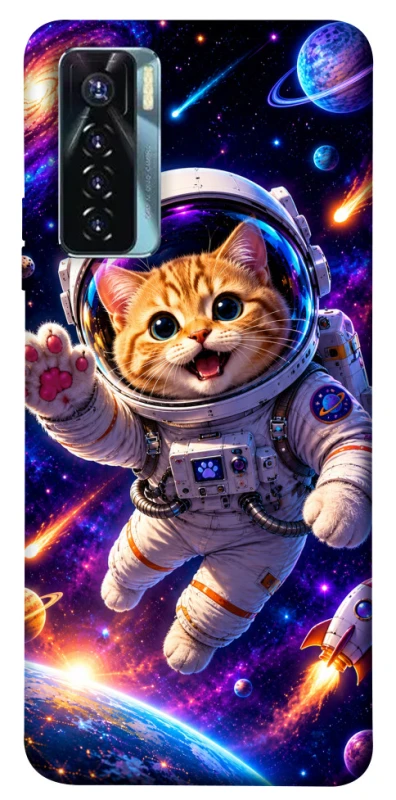 Чехол на TECNO Camon 17 Pro Space Cat фото 1 из 1