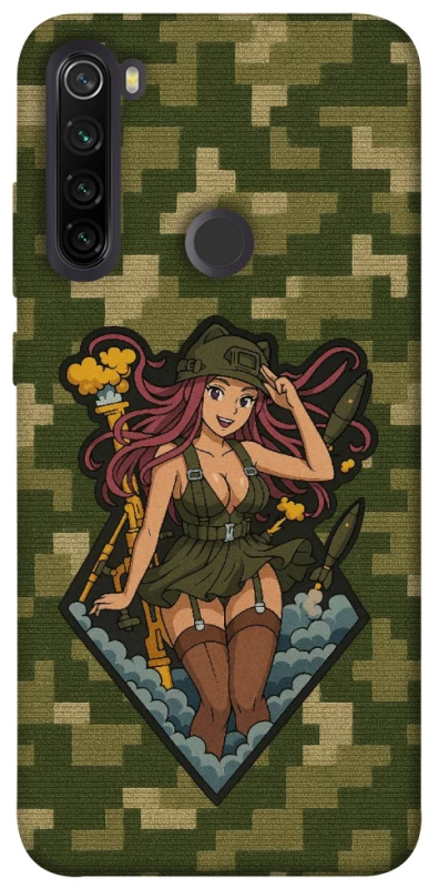 Чохол на Xiaomi Redmi Note 8T Military Waifu фото 1 з 1