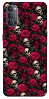 Чохол на Oppo Reno 4 Черепа та рози фото 1 з 1