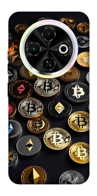 Чехол на TECNO Spark 30C Many coins фото 1 из 1